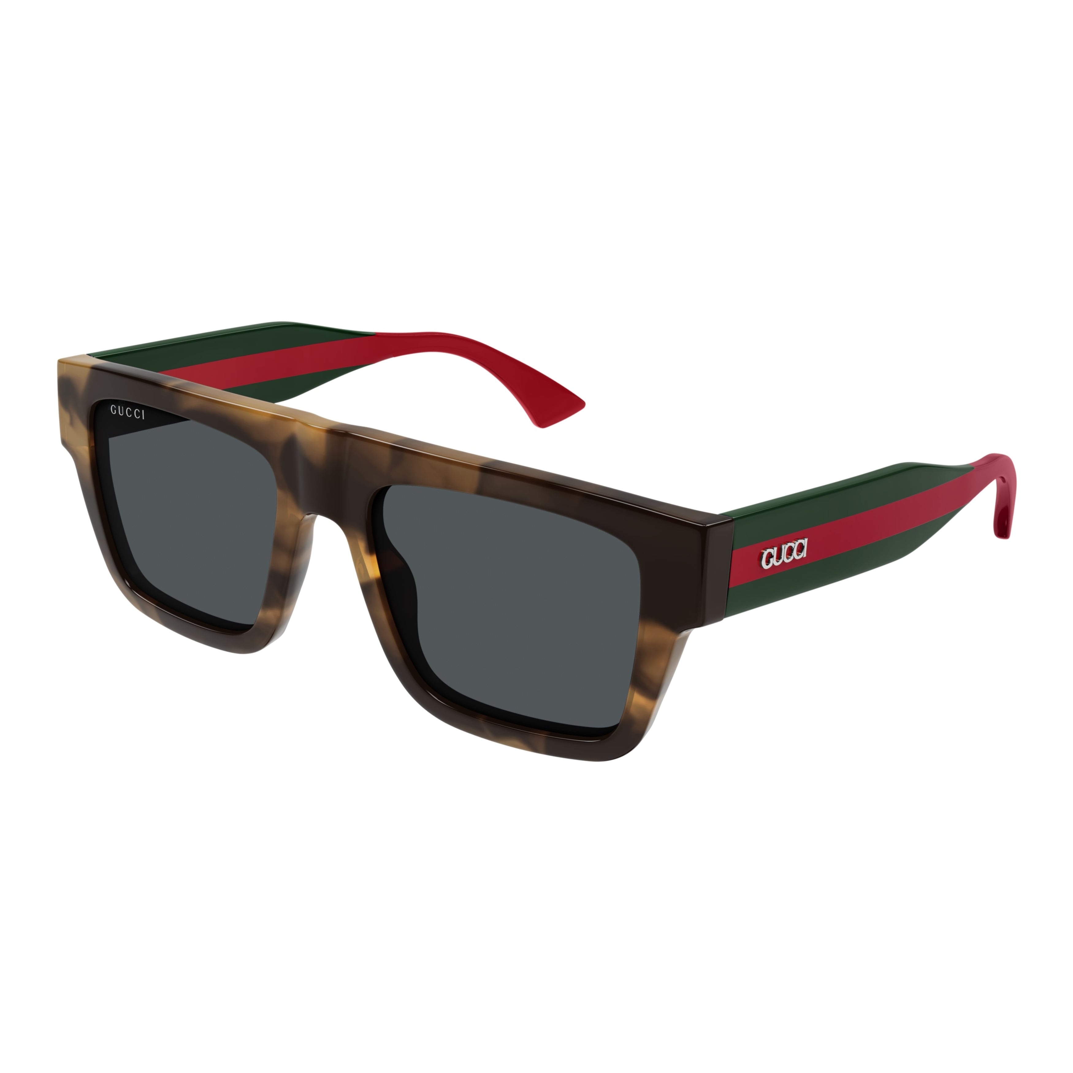 Gg1868s Bold Rectangular Tortoiseshell Sunglasses