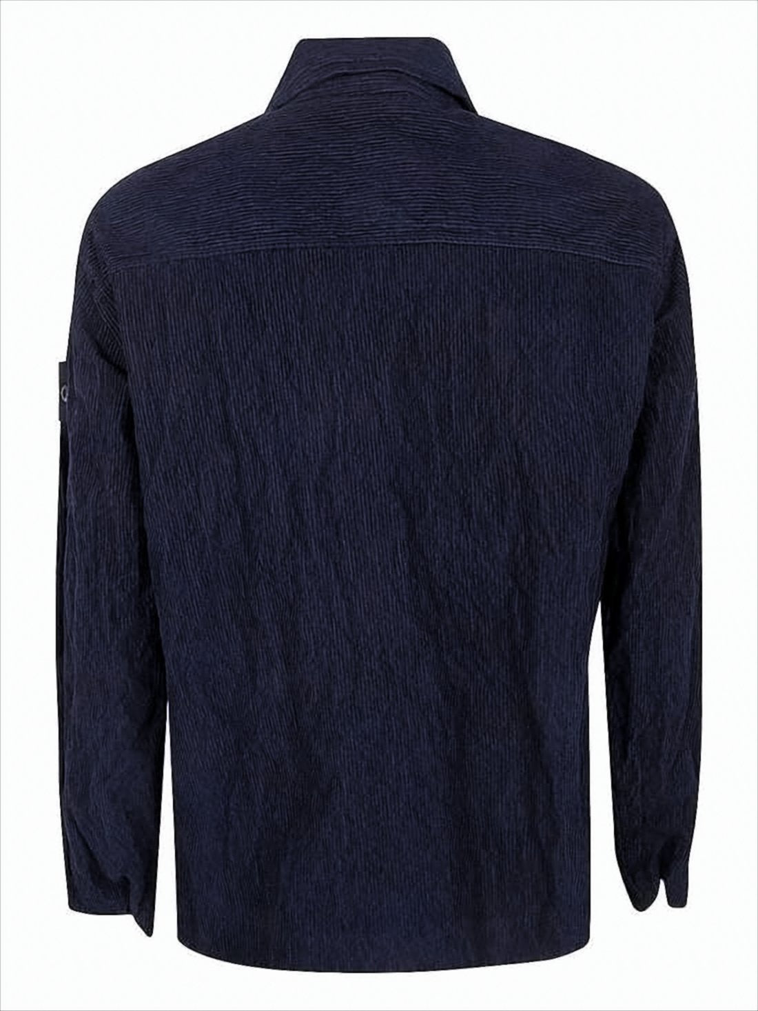 Textured Corduroy Overshirt with Structured Collar