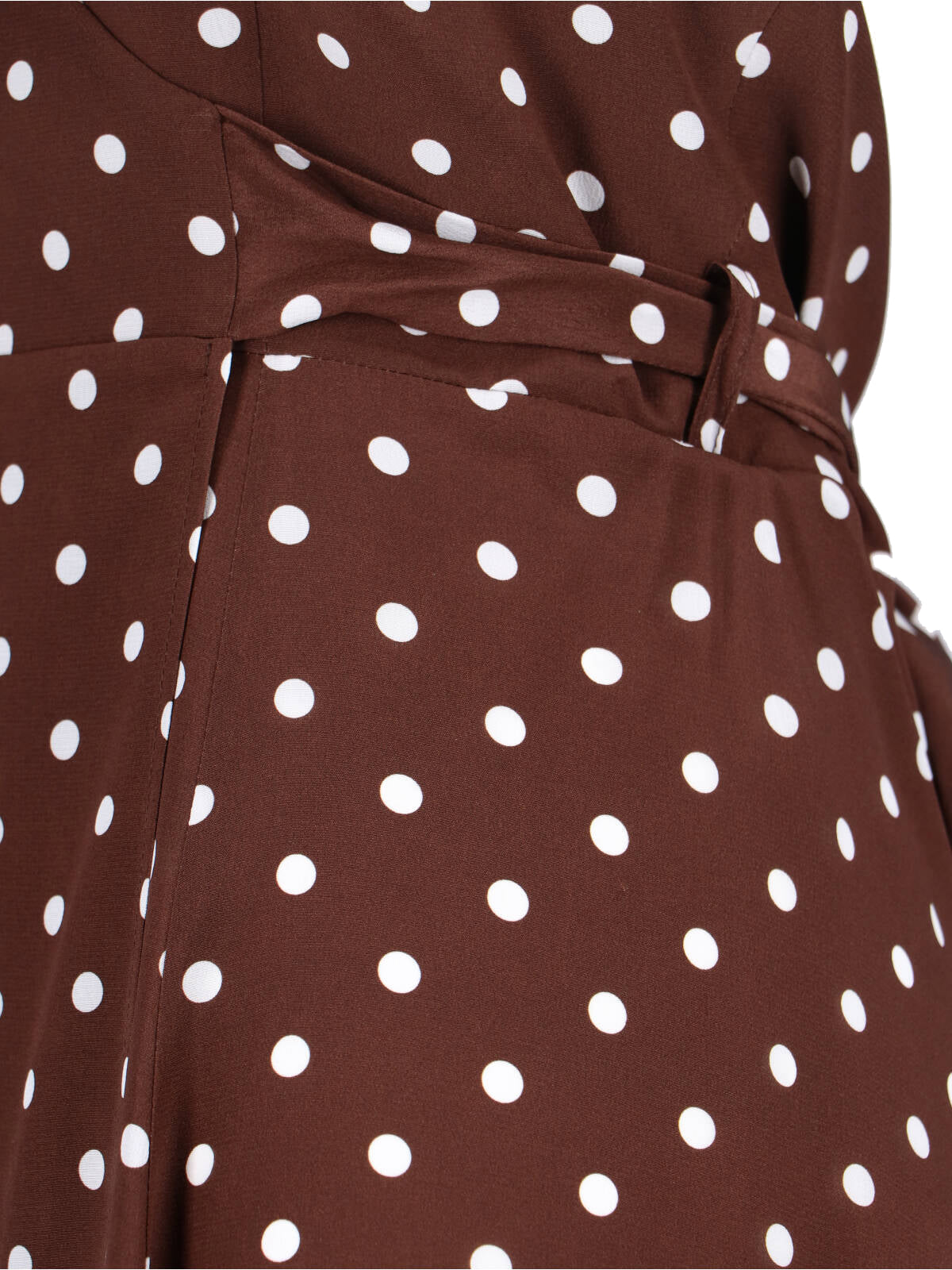 Maxi Polka Dot Dress – Brown