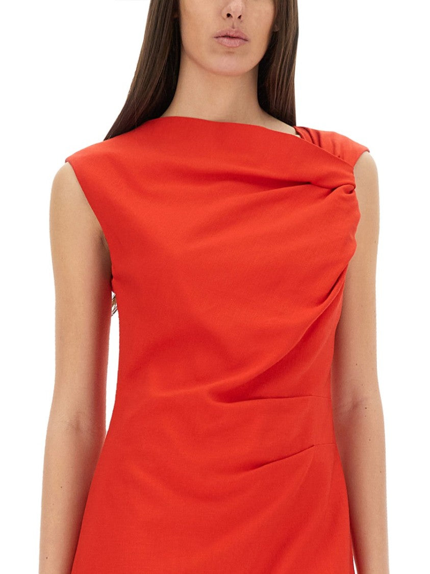 Draped Slim Fit Mini Dress