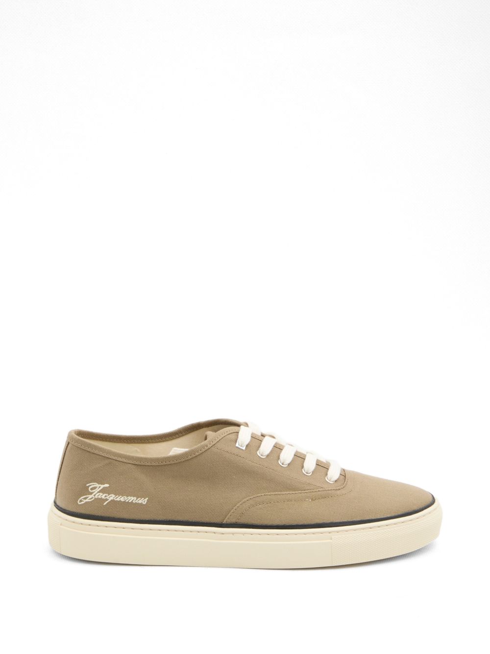 Cotton Low-Top Sneakers with Embroidered Logo
