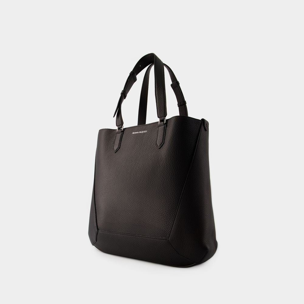 The Edge Medium Shopper Bag - Leather - Black