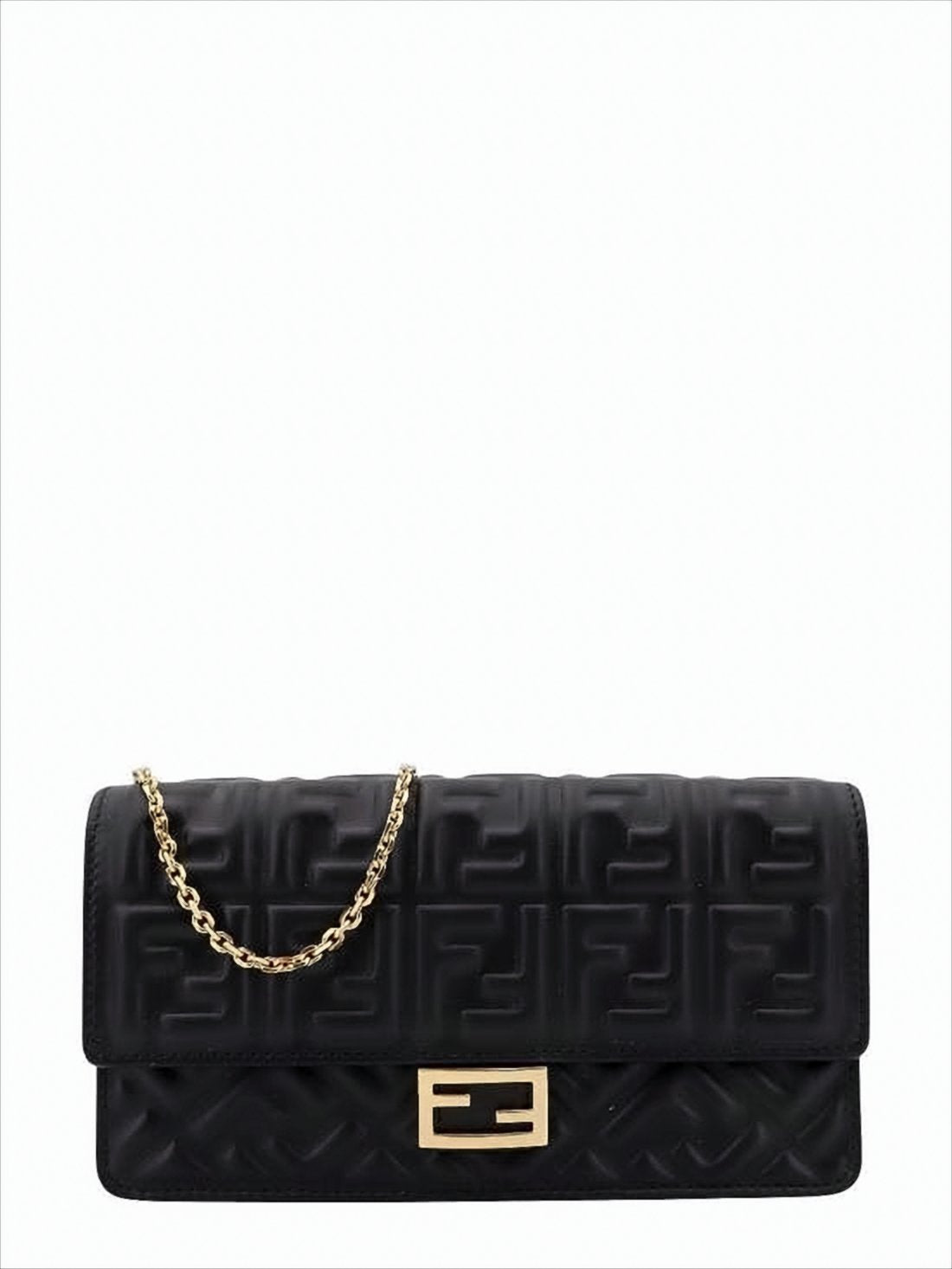 Rectangular Black Nappa Leather Crossbody Bag