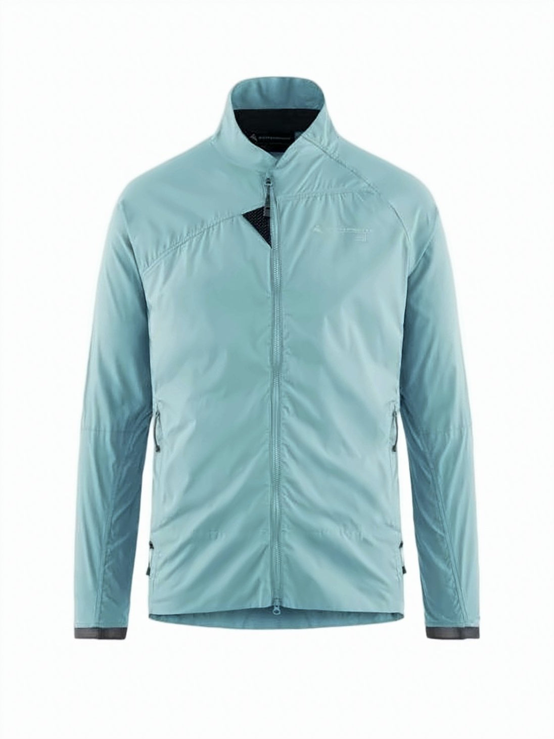 High-Collared Casual Jacket with Zippered Pockets