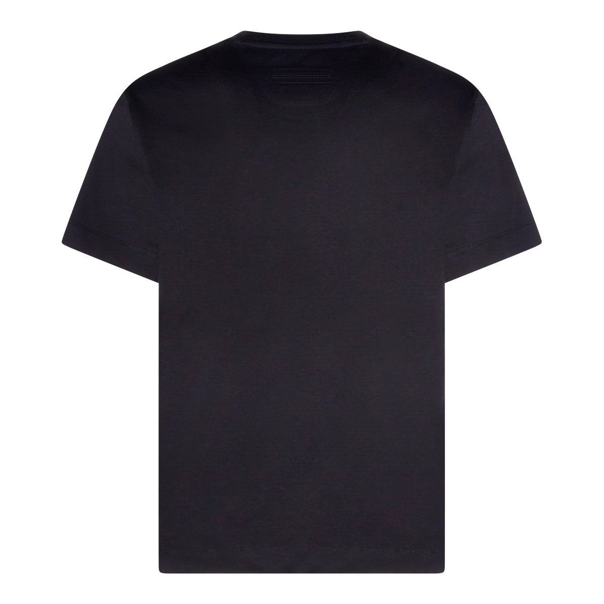 Black Cotton Crew Neck Short Sleeve Knitwear