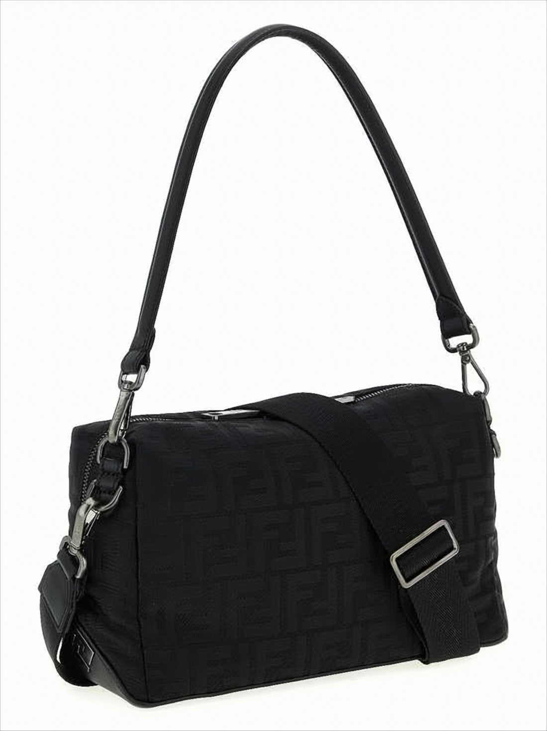 Rectangular Monogram Pattern Fendi Shoulder Bag