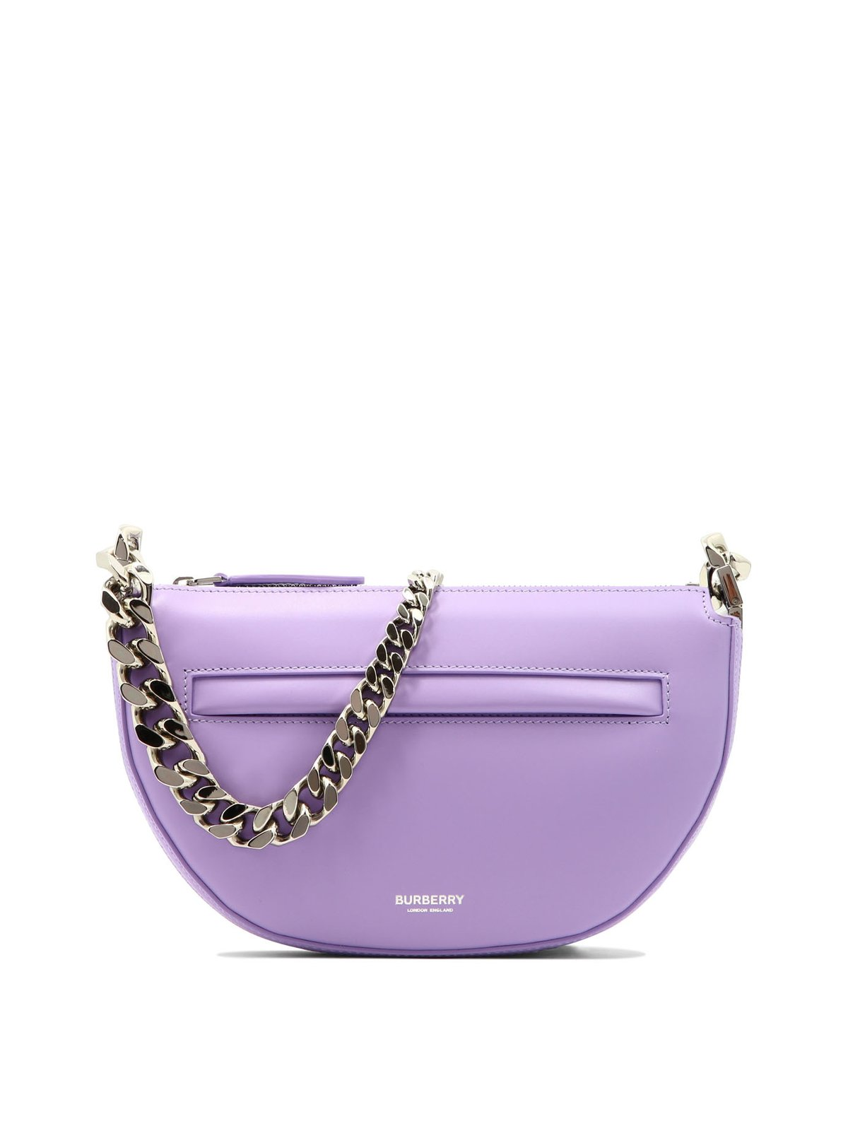 Half-Moon Calf Grain Leather Bag