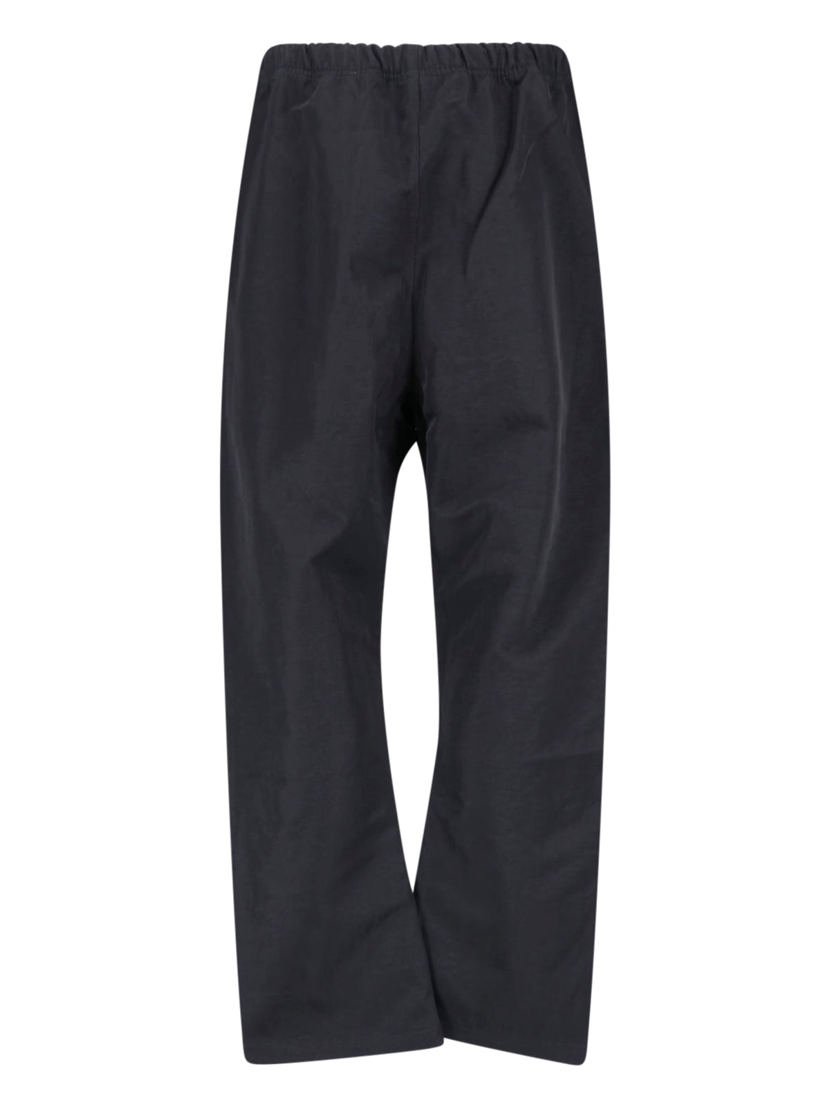 Black Relaxed Straight Leg Logo Trousers