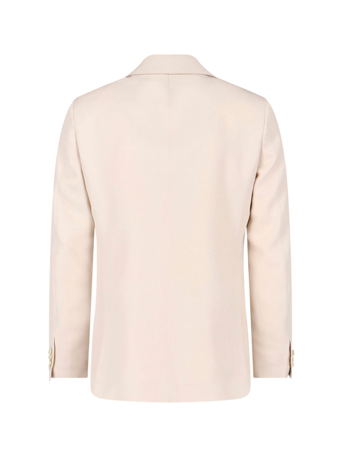 Cream Single-Breasted Viscose Blazer
