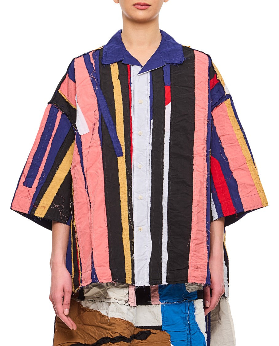Multicolor April Shirt-Stripe Patchwork