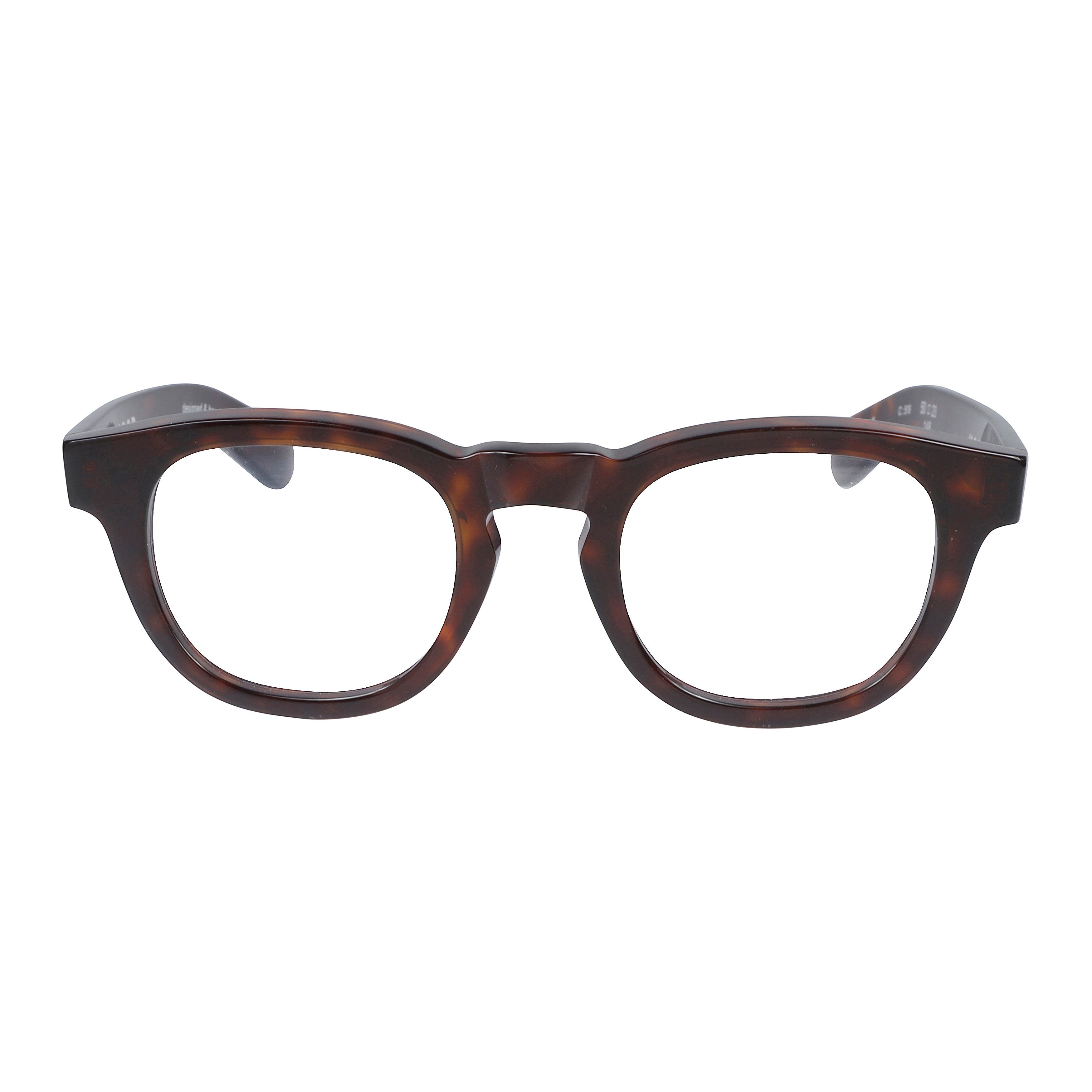 Kosmo/N Round Tortoiseshell Frame Eyeglasses with Metallic Accents