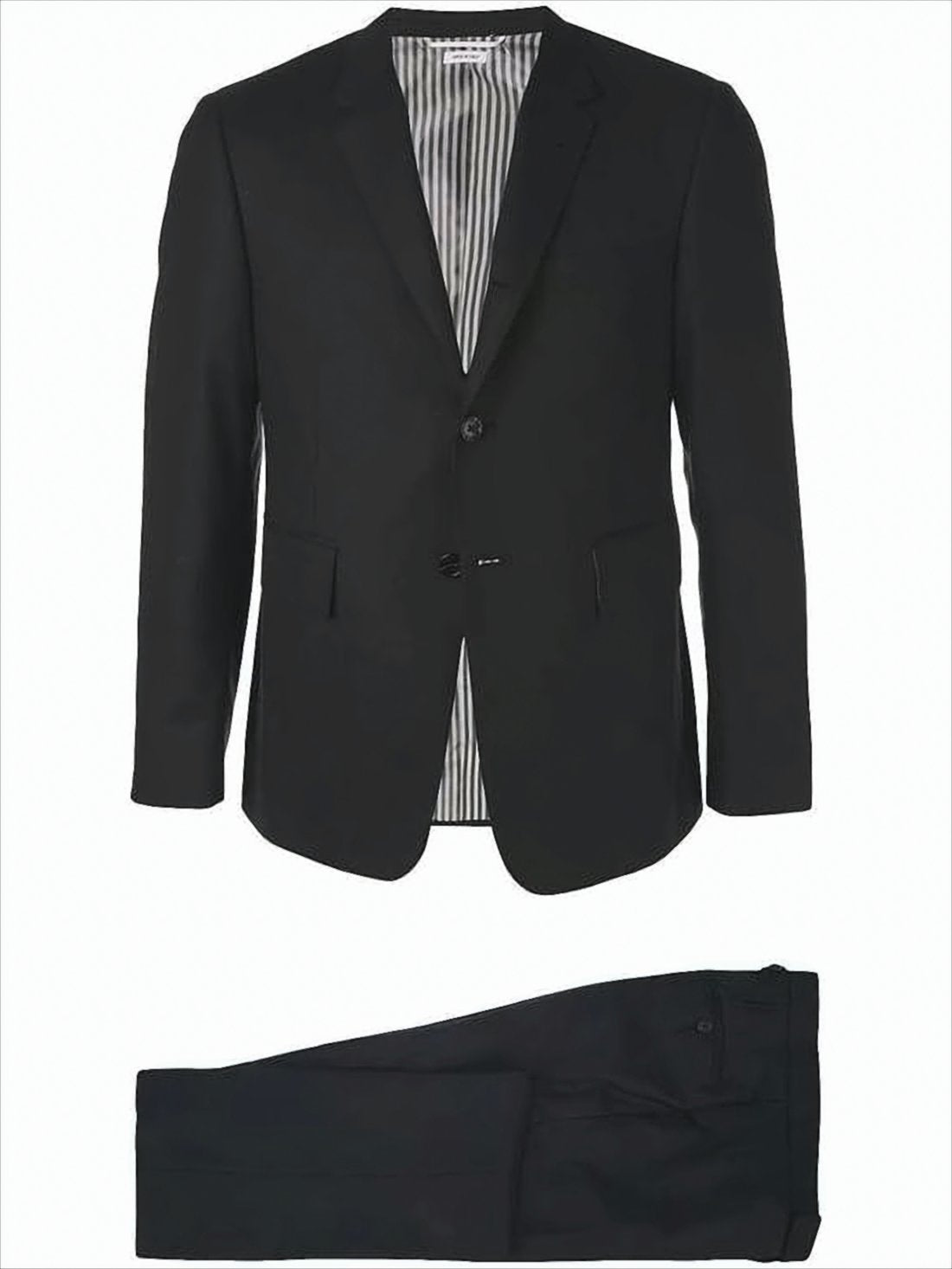 Tailored Black Suit Set with Fitted Blazer