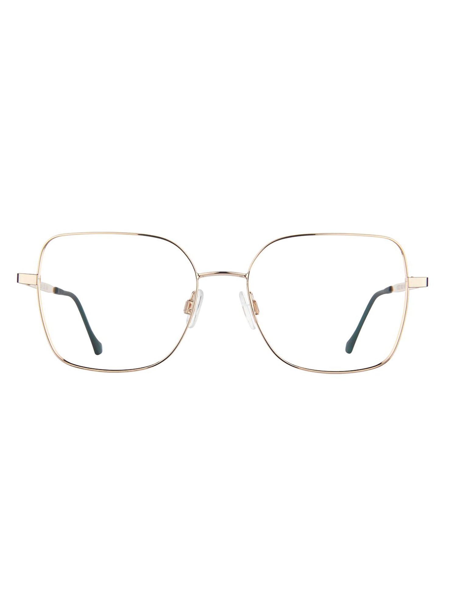 Rectangular Gold-Finish Optical Frames With Slim Temples
