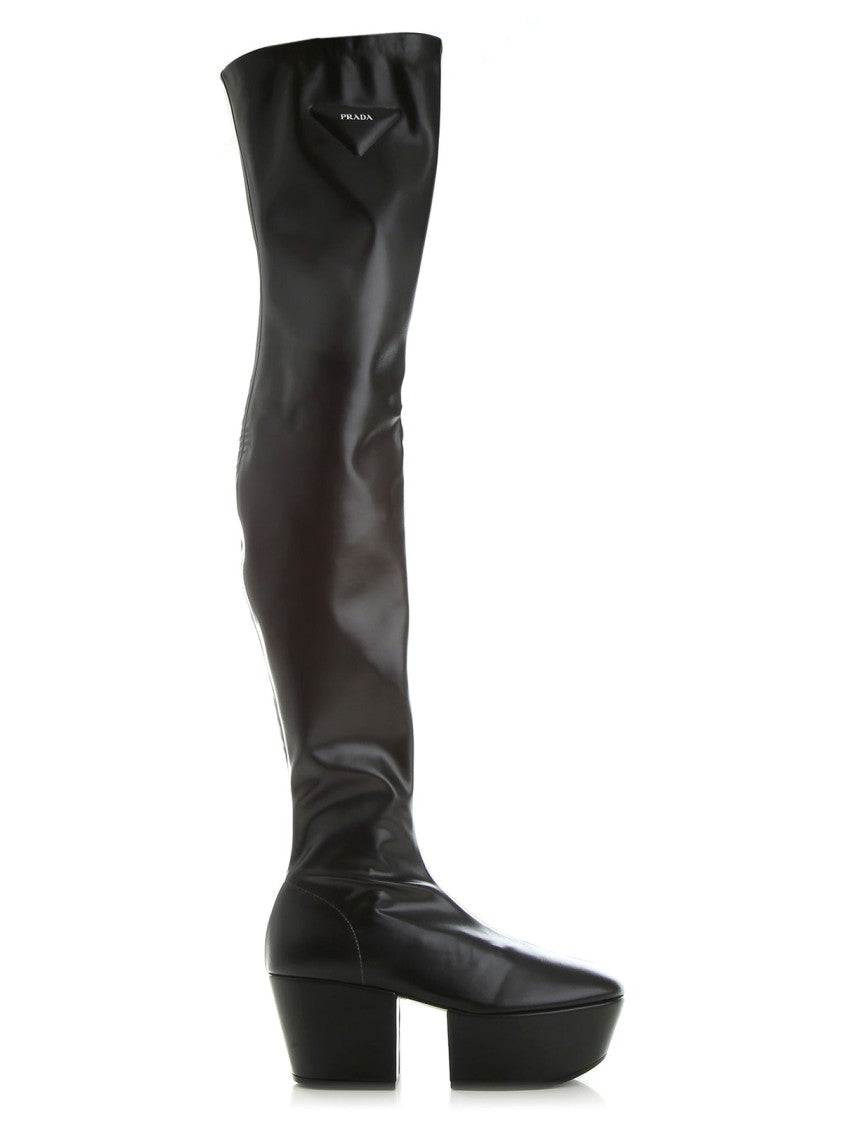 Leather Platform Boots