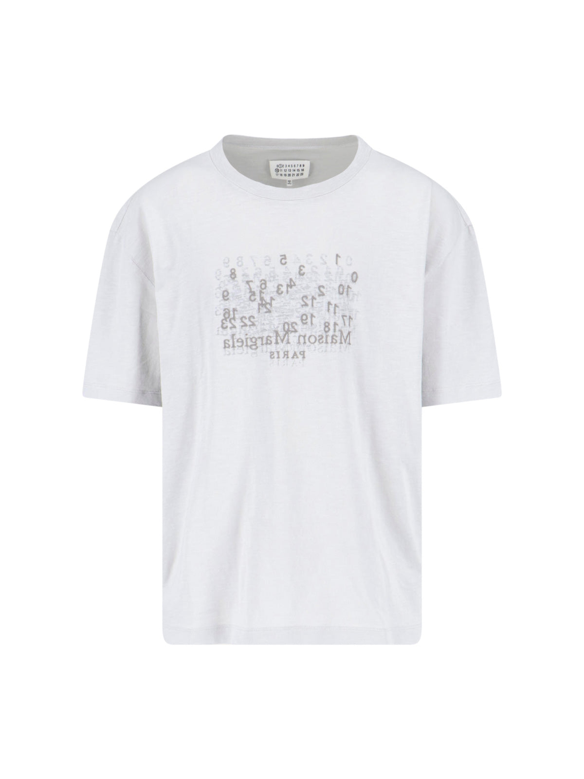 Grey Cotton Crew Neck T-Shirt with Contrast Logo