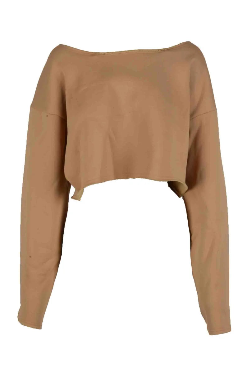 Cotton Polyamide Sweatshirt - Beige
