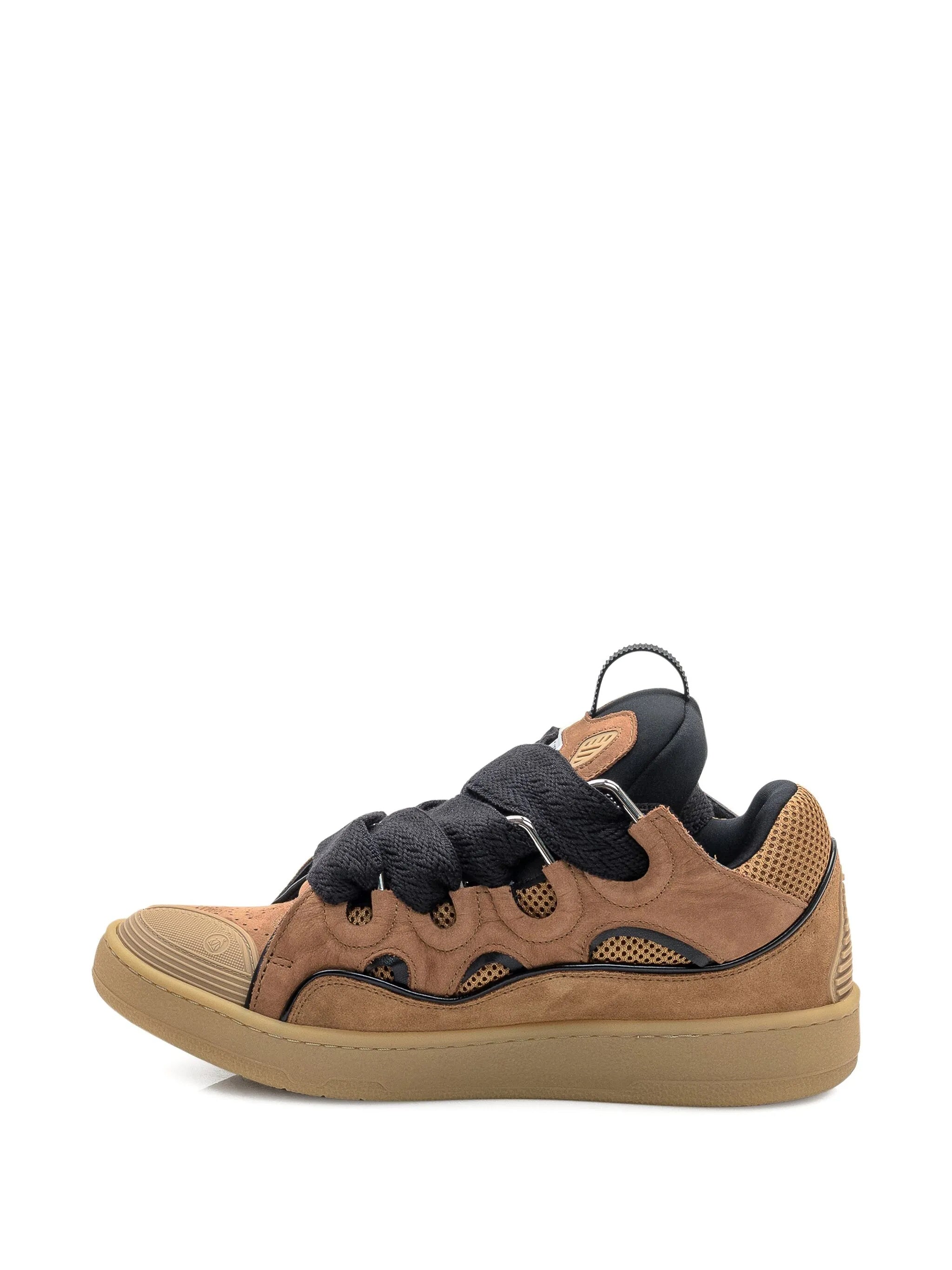 Brown Curb Sneakers Calf Leather Sneakers