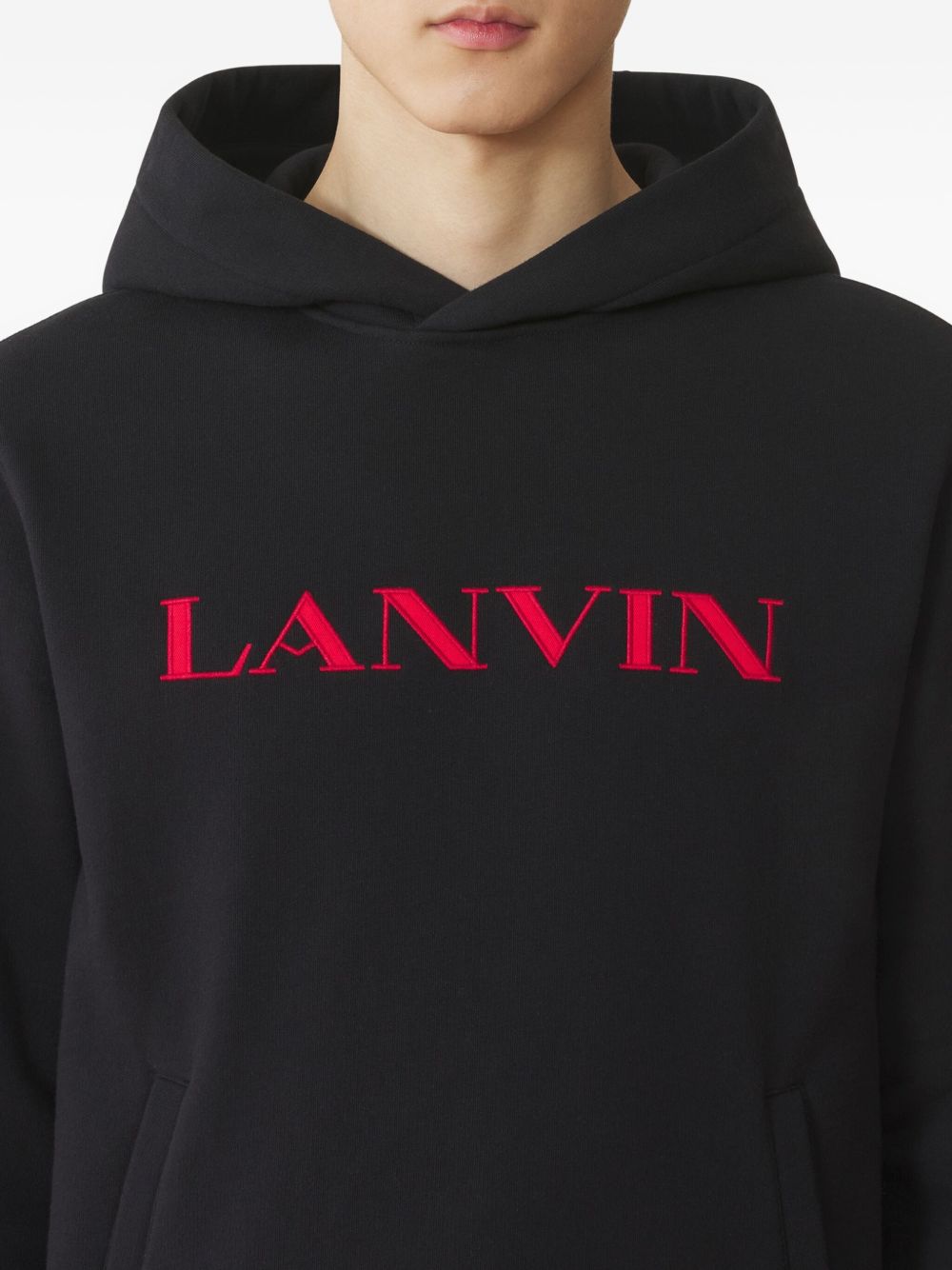 Relaxed Fit Black Hoodie