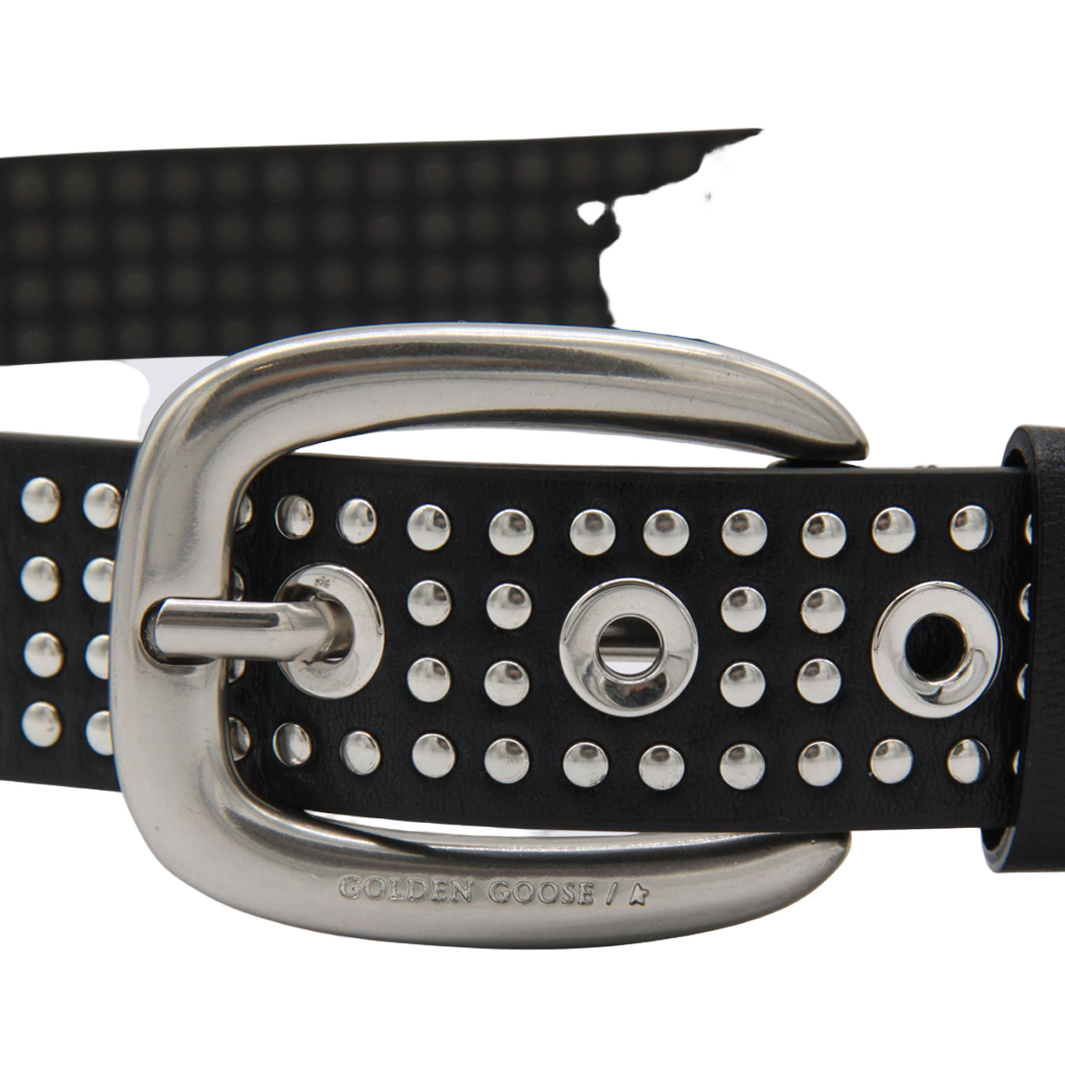 Edgy Black Belt With Silver Studs