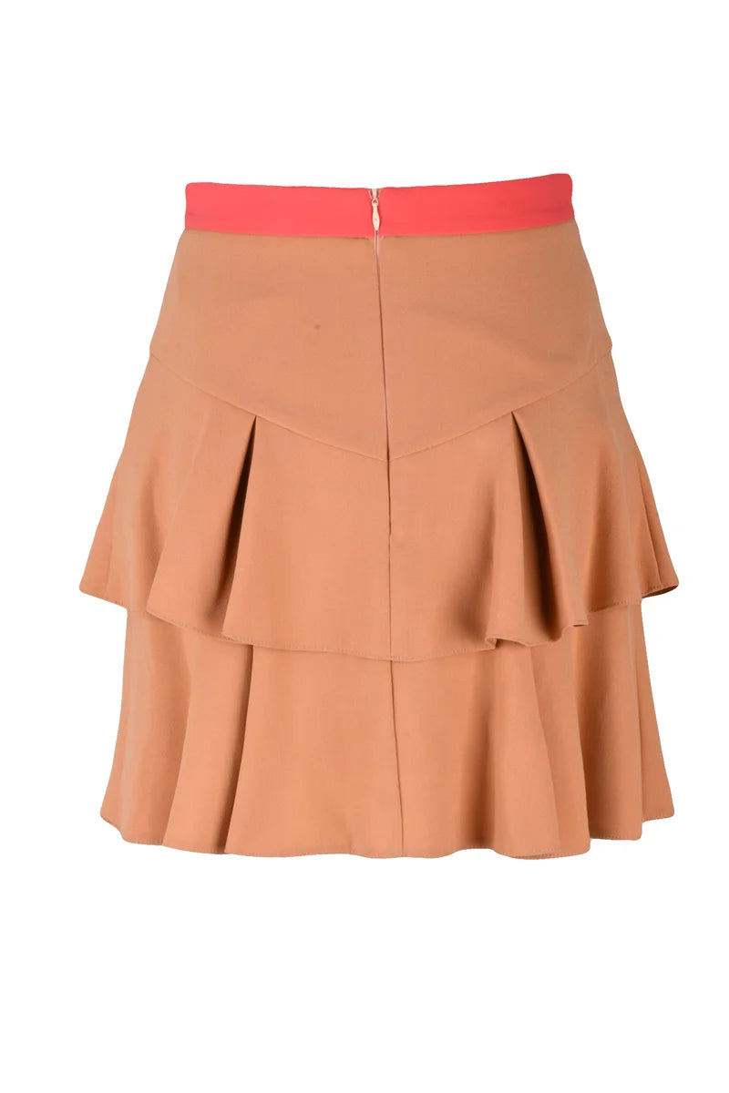Mini Flared Skirt - Red