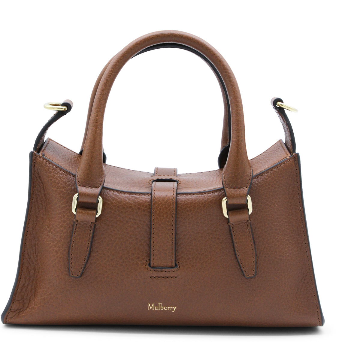 Brown Leather Mini Roxanne Heritage Top Handle Bag