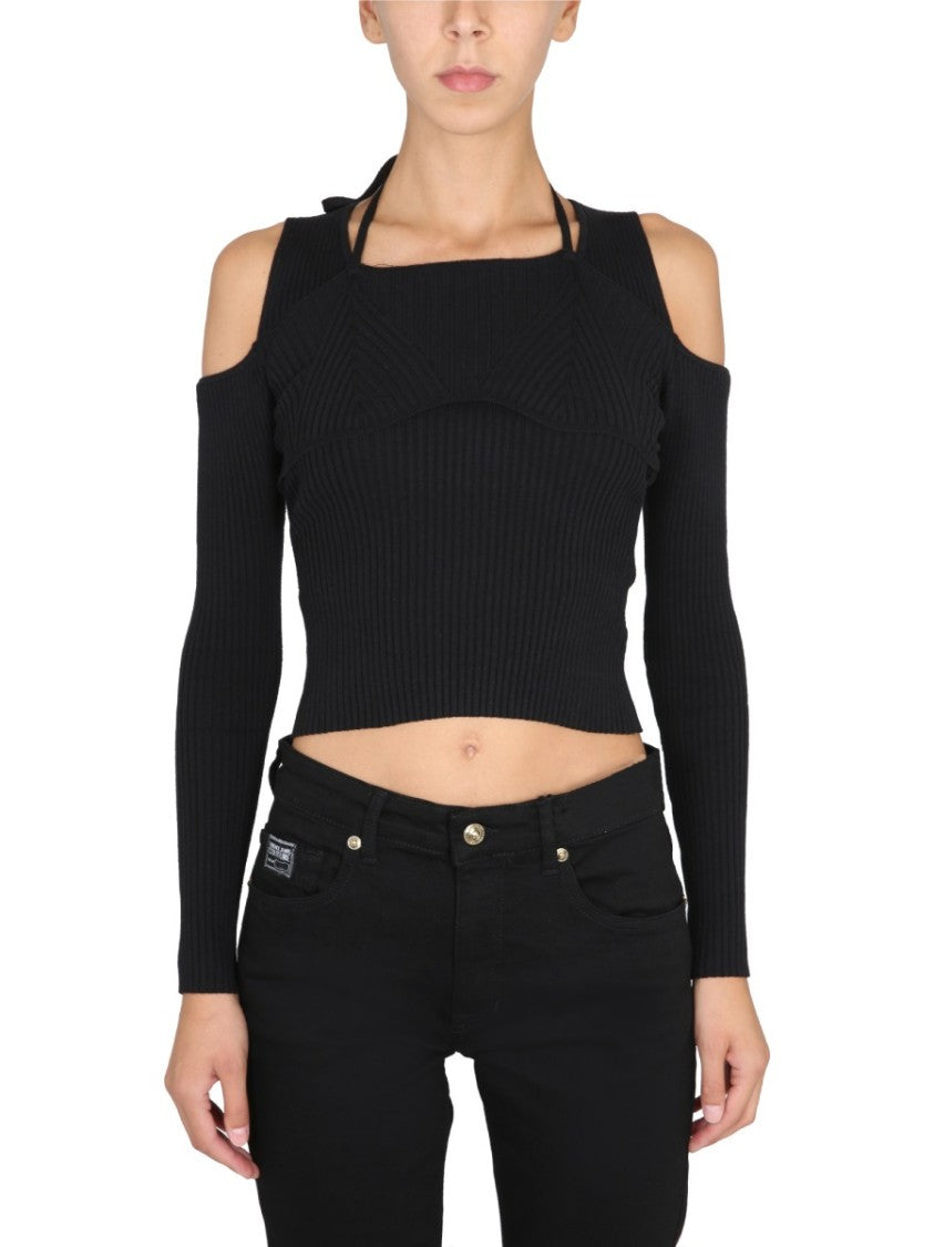 Fitted Ribbed Knit Top