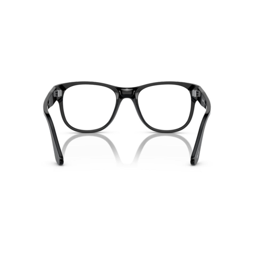 3312v Vista Glossy Black Acetate Rectangular Eyeglasses