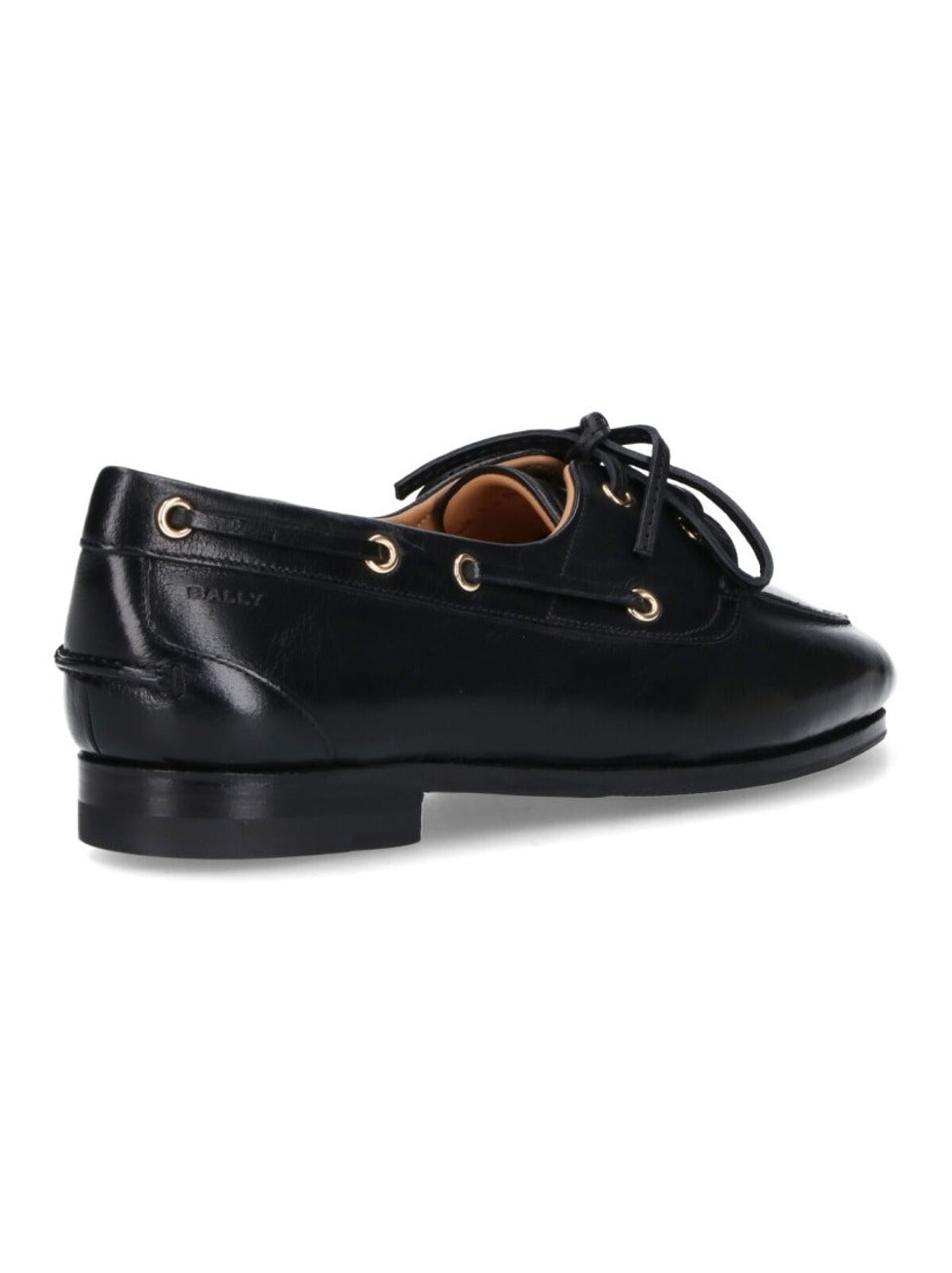 Round Toe Slip-On Moccasins With Tonal Logo Detail