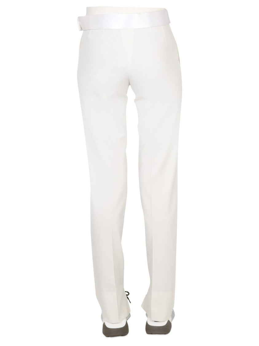 Tailored Straight-Leg Pants With High Waist