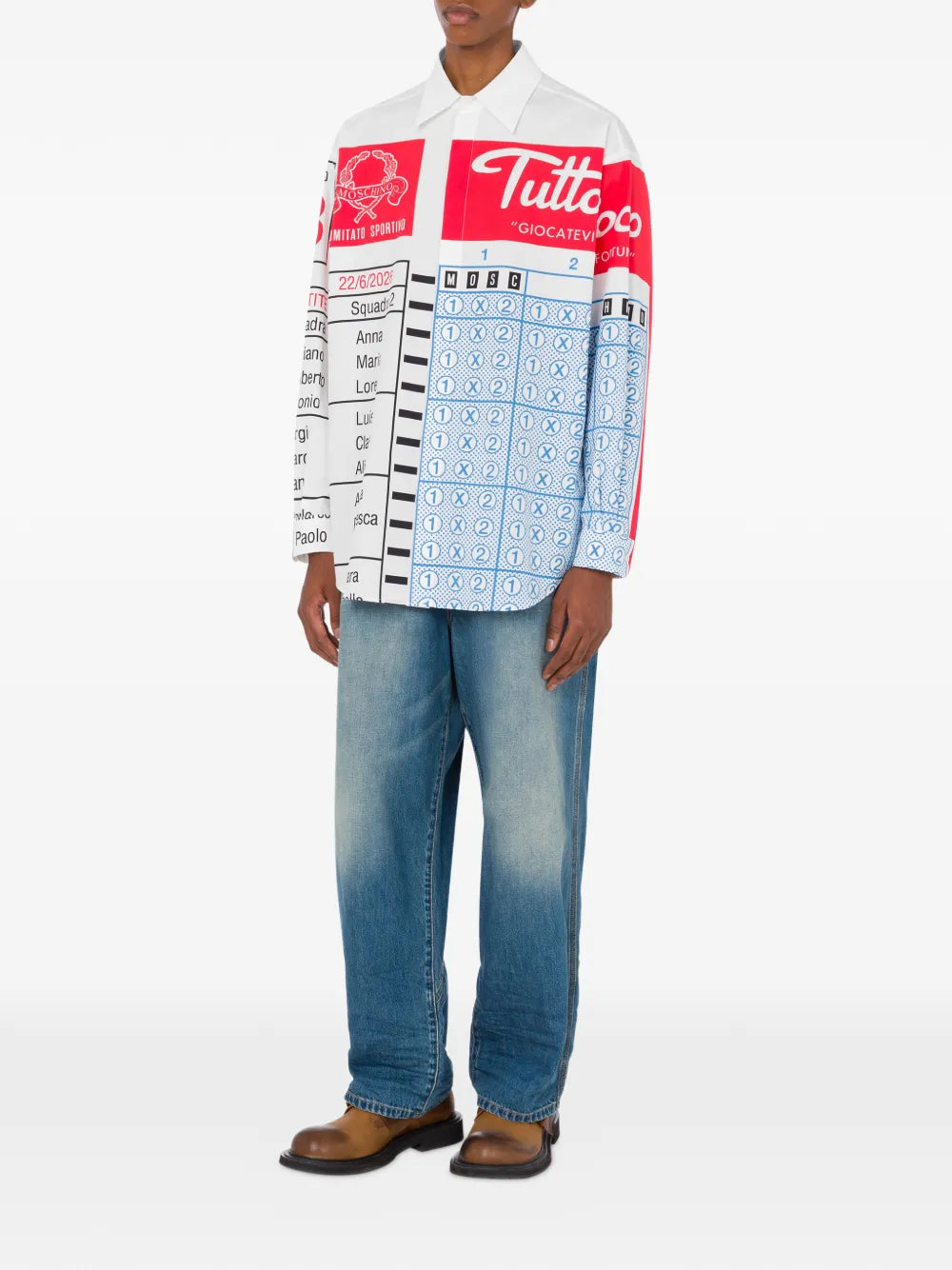 Graphic Print Casual Shirt With Classic Collar