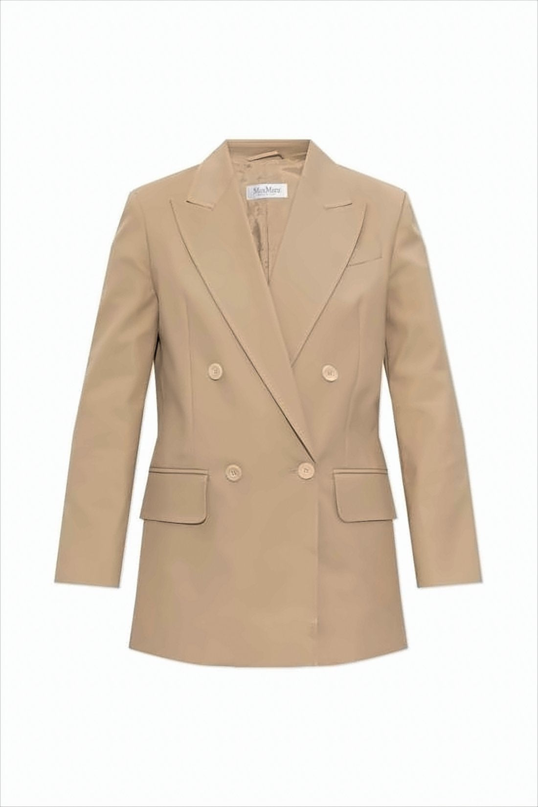 Tailored Double-Breasted Jacket With Structured Silhouette