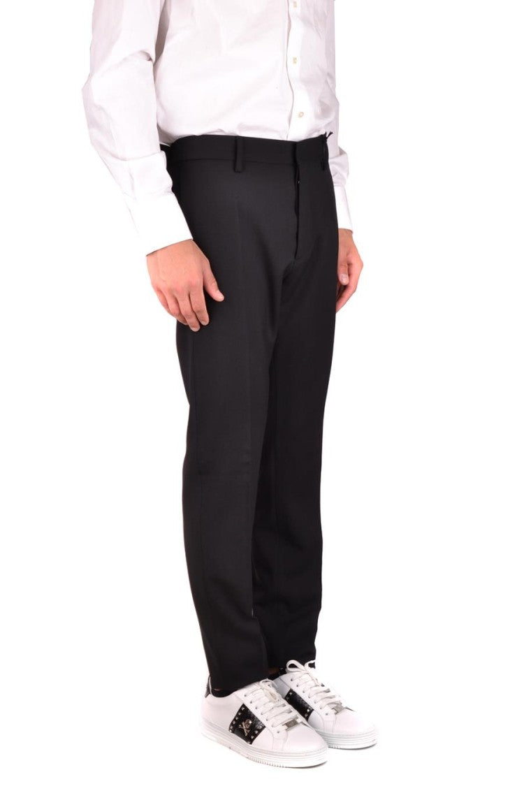 Tailored Black Trousers With Straight Leg Design