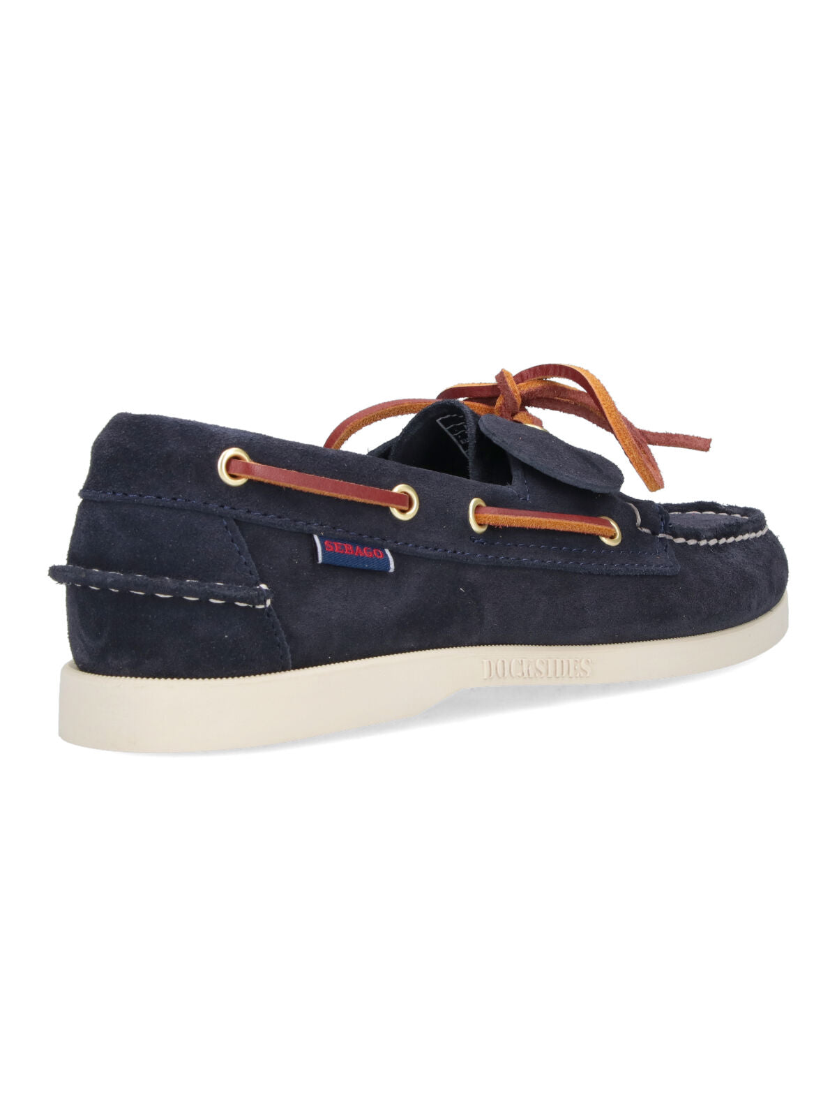 Navy Suede Leather Accent Moccasin Loafers