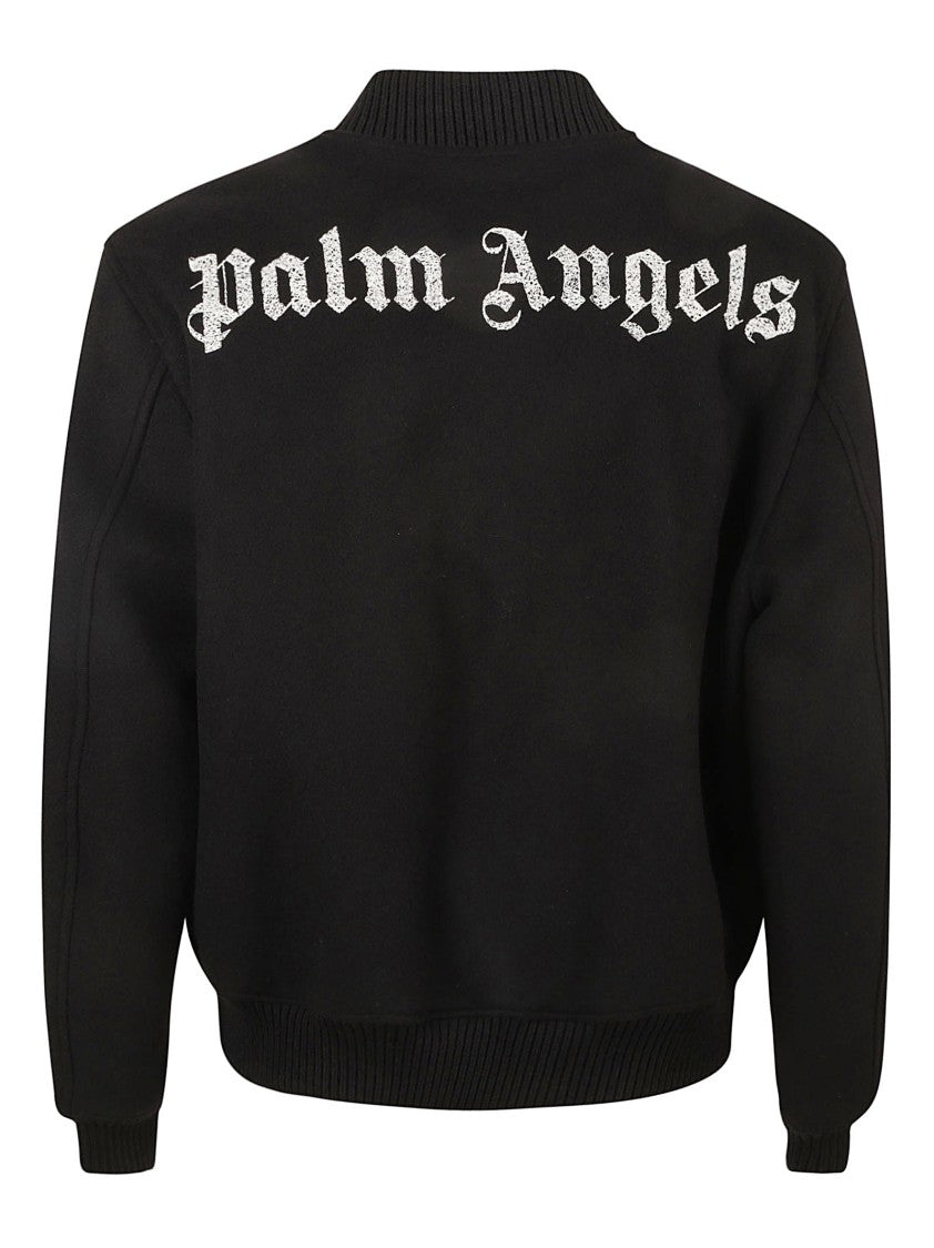 Classic Bomber Jacket With Graphic Lettering