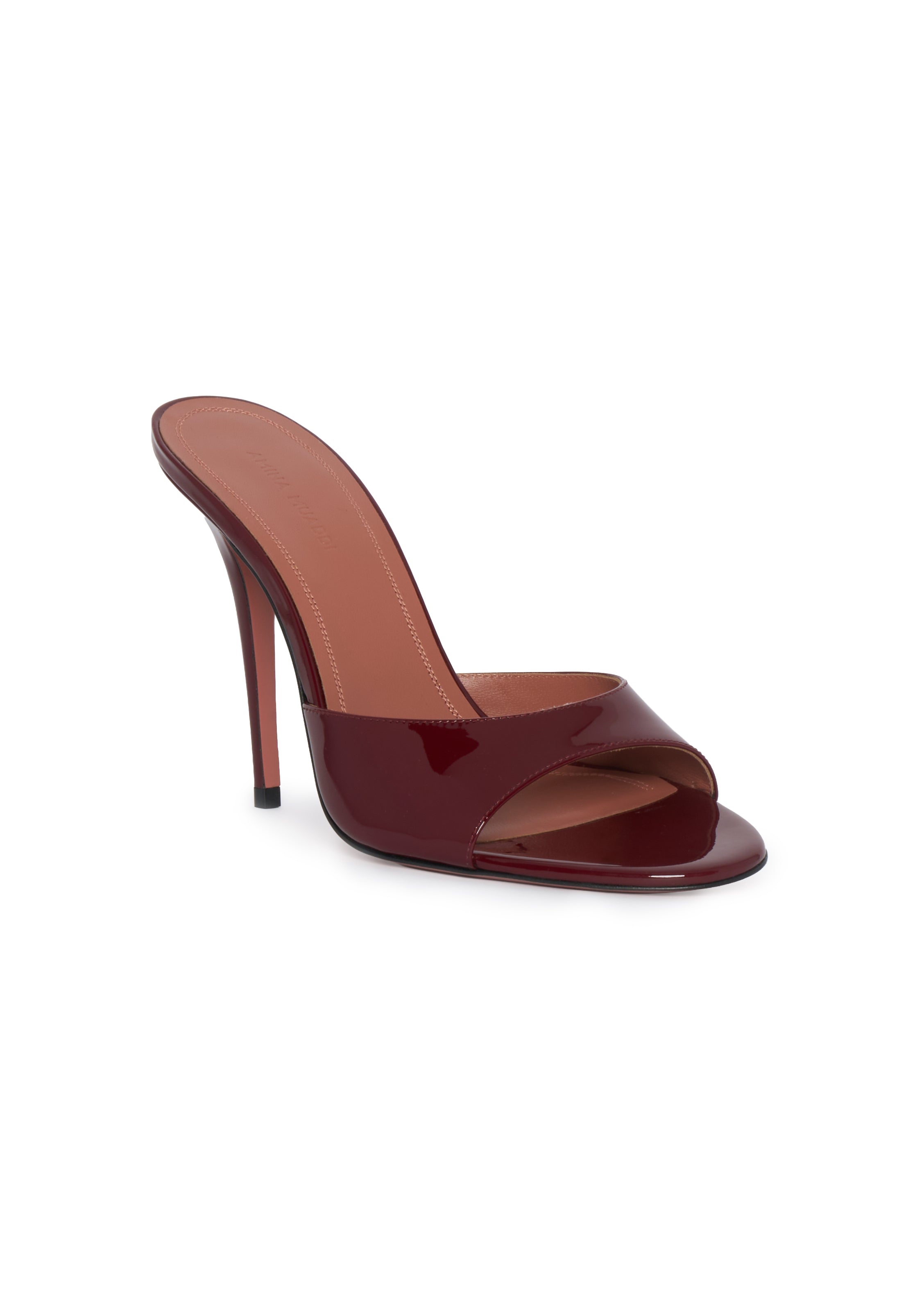 Bordeaux Patent Leather Stiletto Sandals