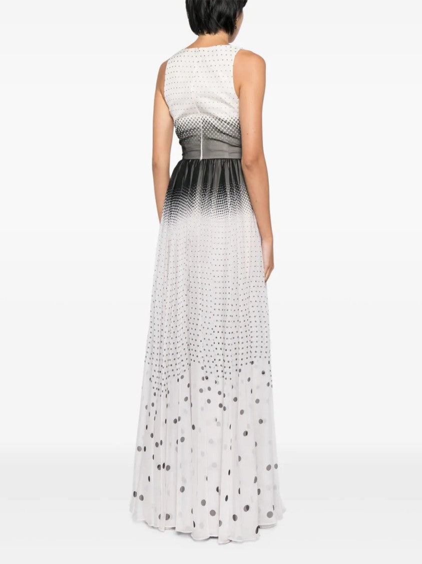 Polka Dot-Print Gradient-Effect Dress