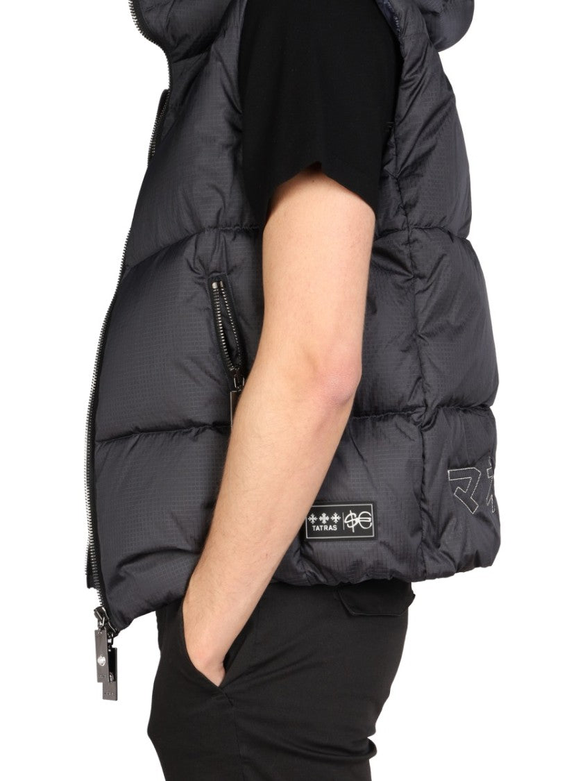 Hooded High Neck Padded Vest