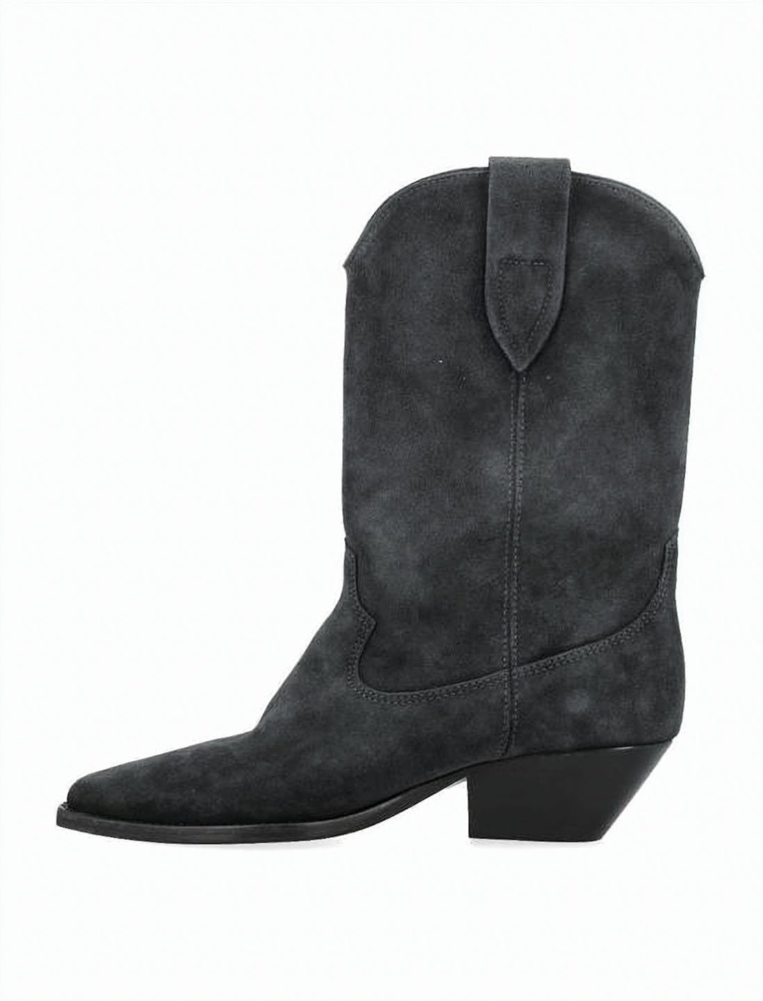 Mid-Calf Suede Leather Cowboy Boots