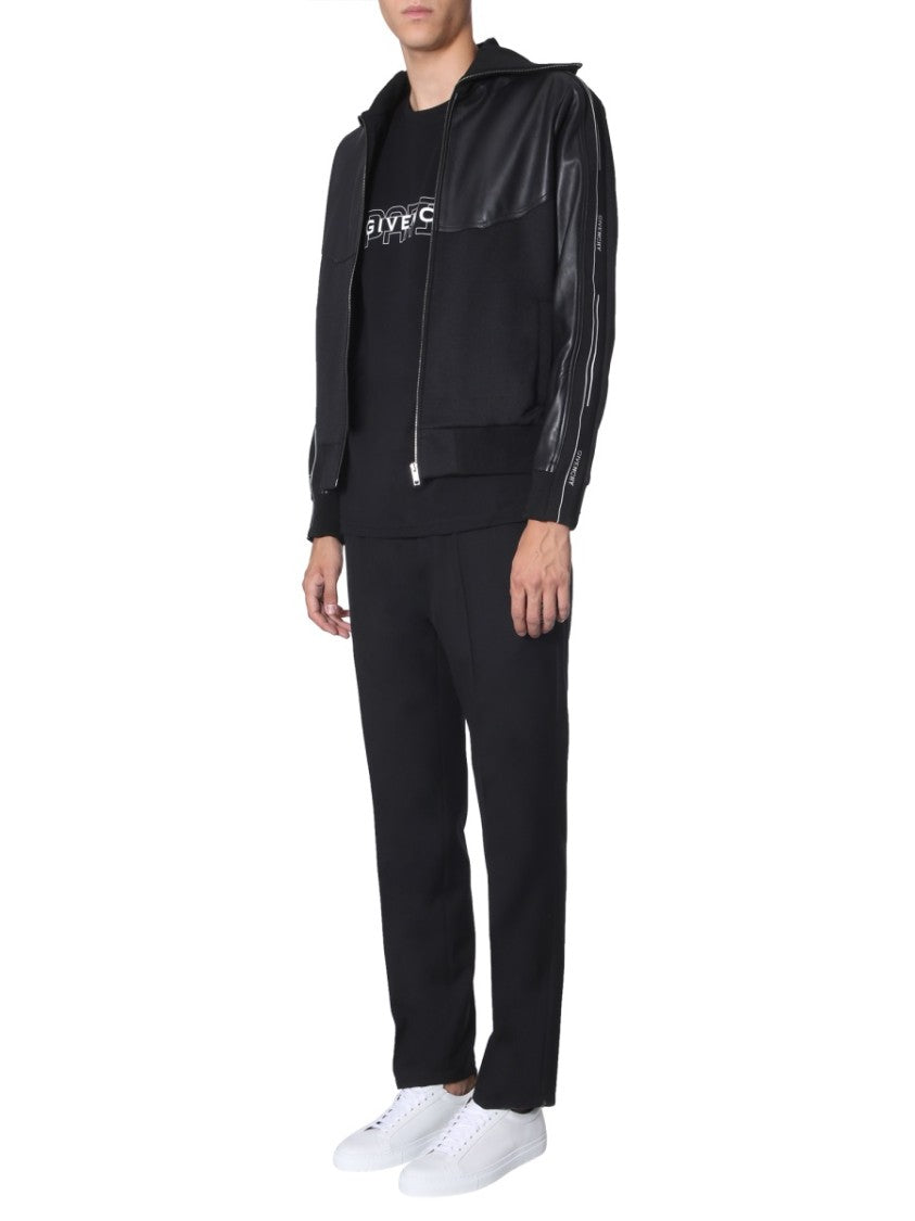 Hooded Casual Jacket With Logo Detailing