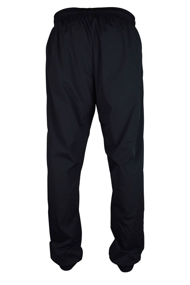 Straight Cut Black Nylon Jogging Pants