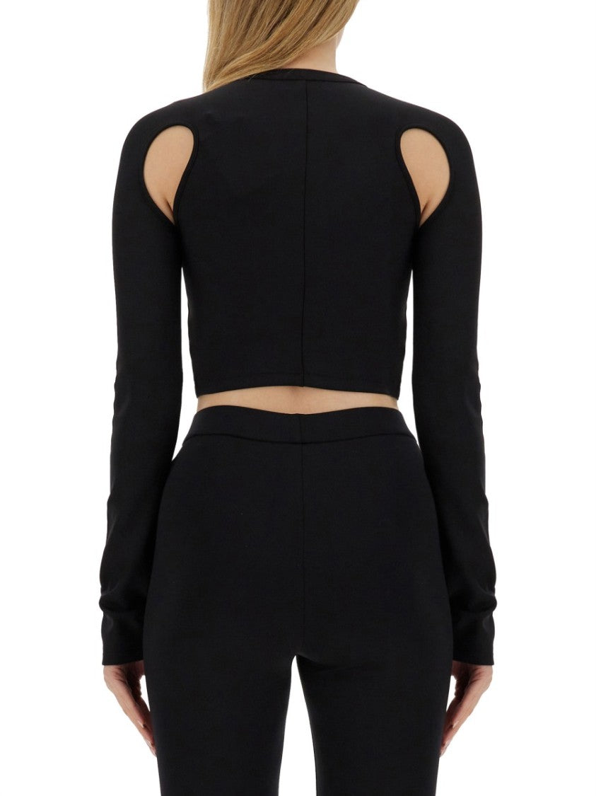 Cropped Top With Cut-Out Shoulder Details