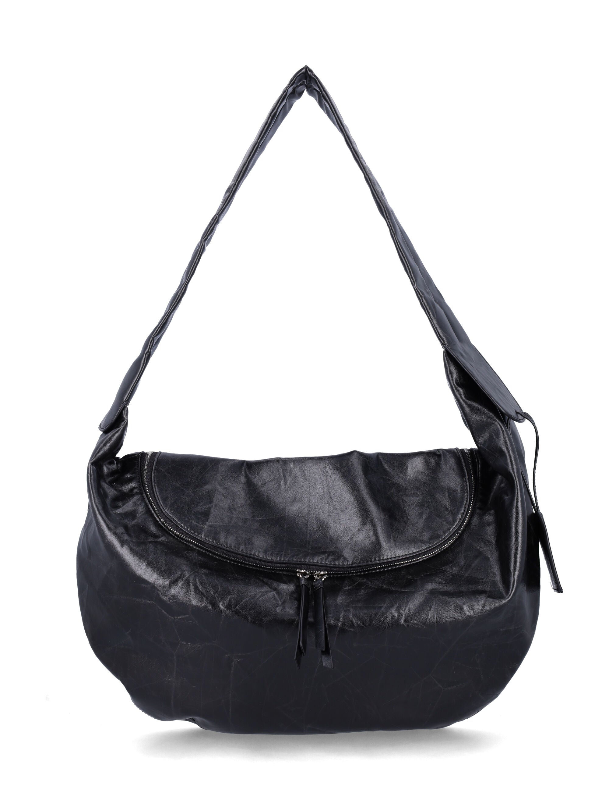 Leather Hobo Bag With Zip