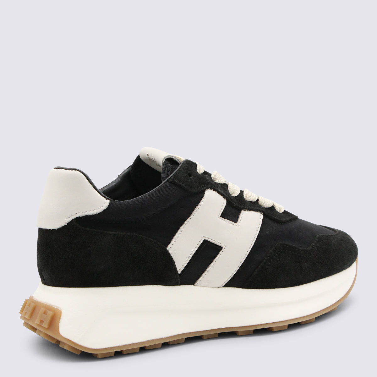 Black And White Leather Sneakers