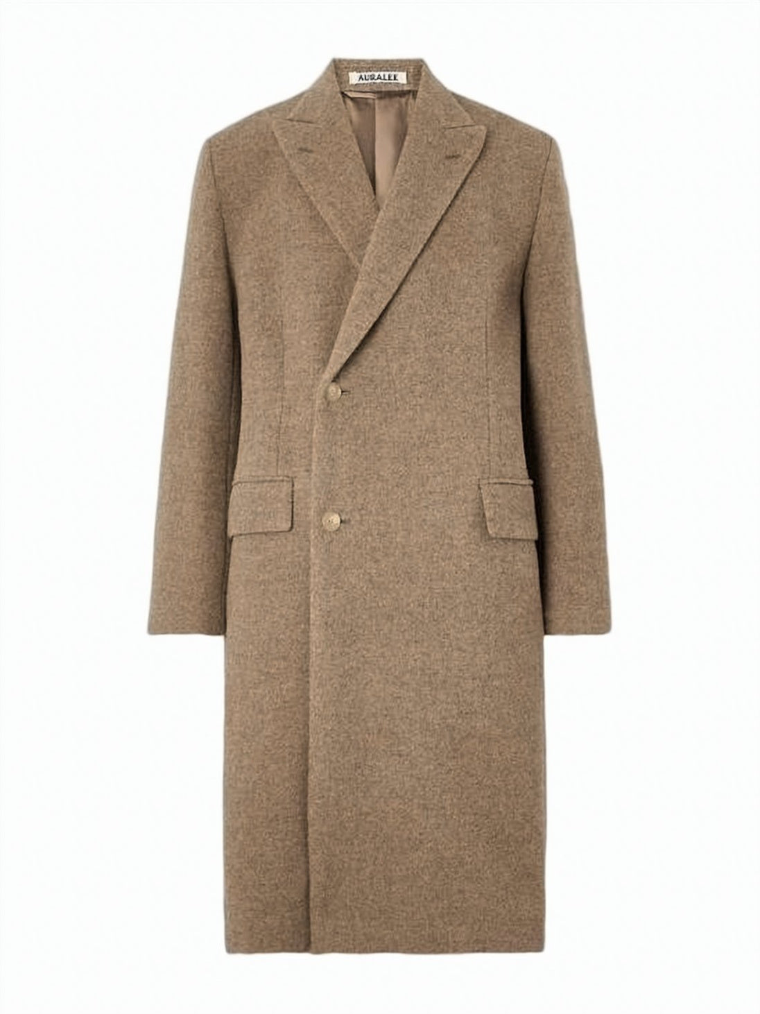 Tailored Brown Wool Long Coat