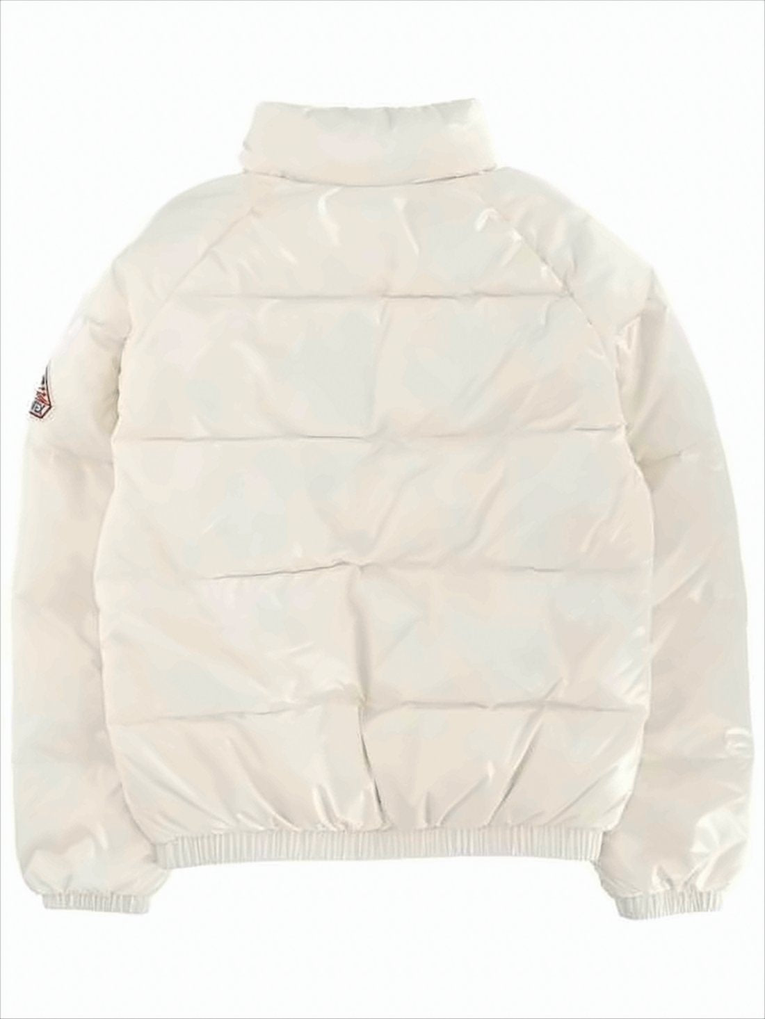 Glossy Quilted Down Jacket With High Collar