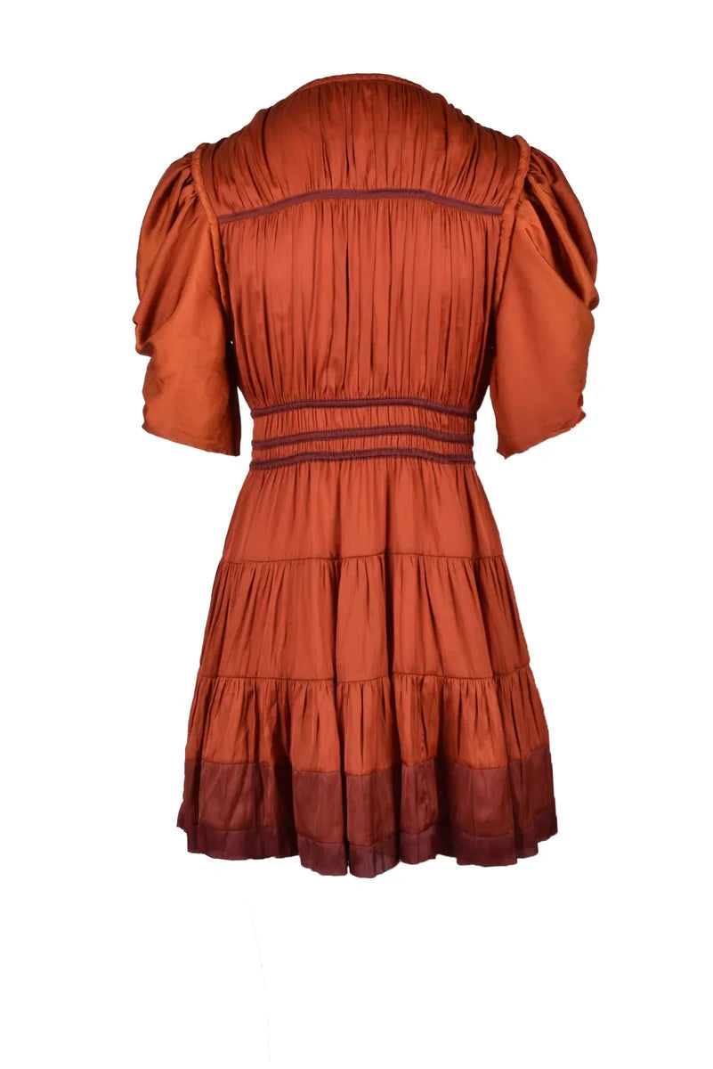Women's Brown Polyester Dress