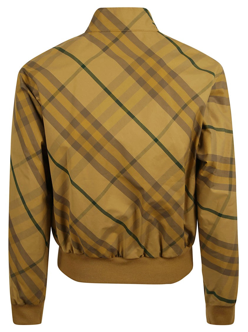 Plaid Coat With High Collar