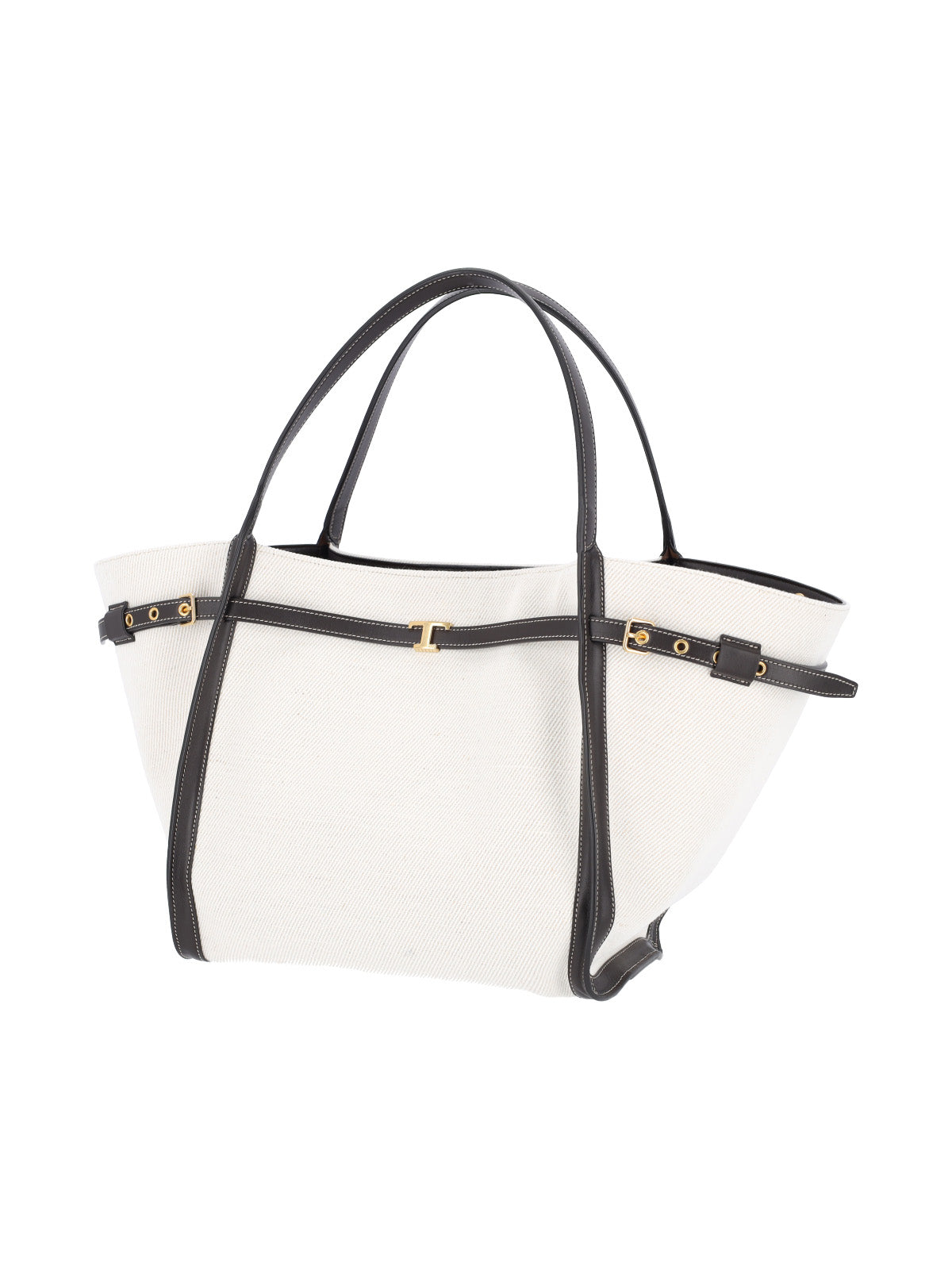 White Tim Medium Linen Tote Bag