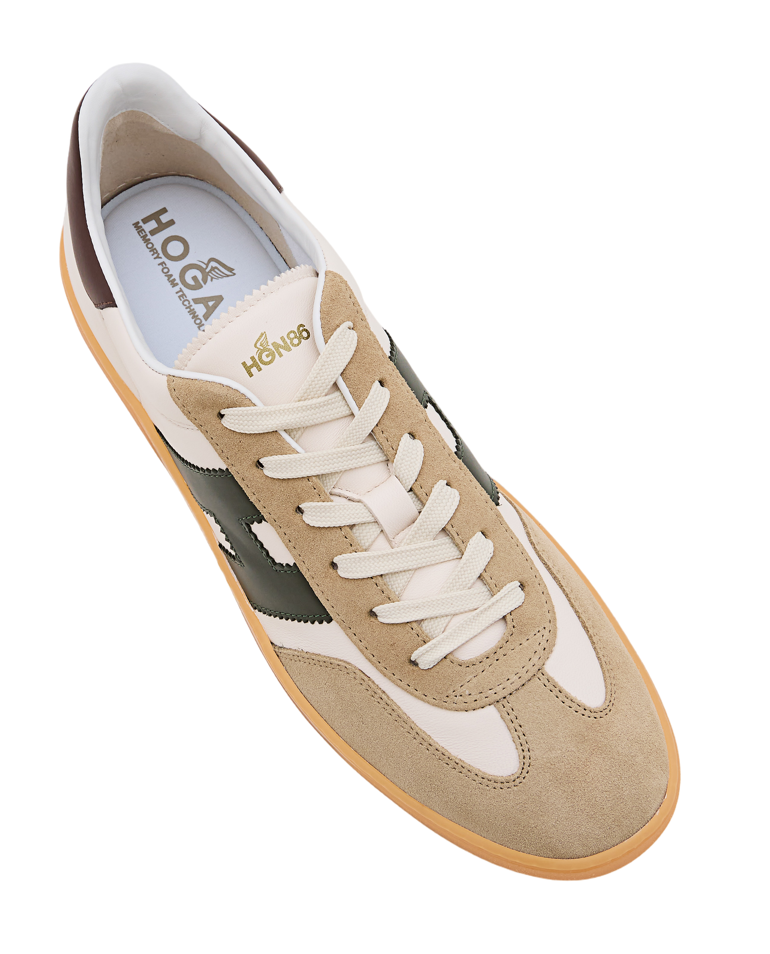 Lace-Up Sneakers With Suede
