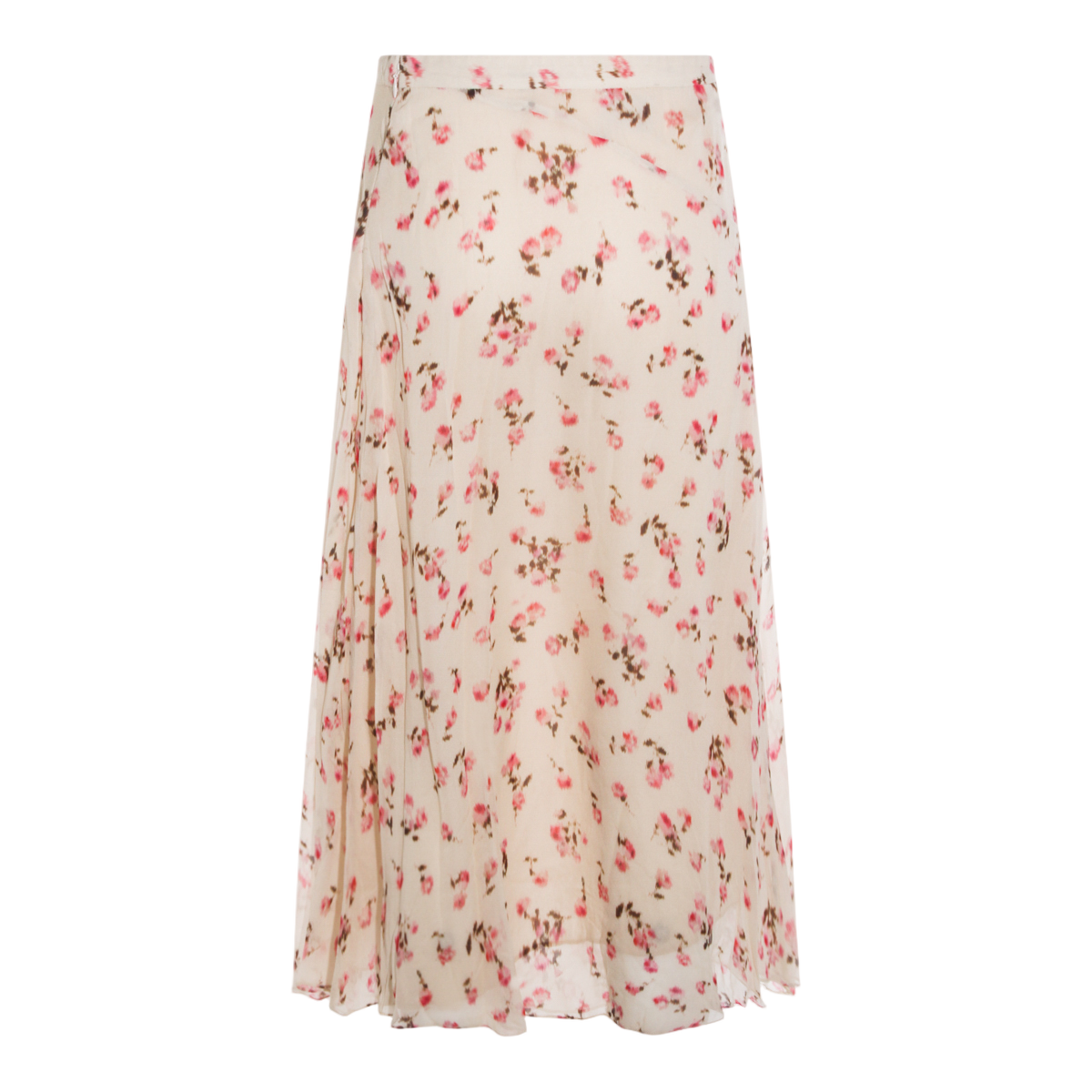Straight Silhouette Beige Skirt